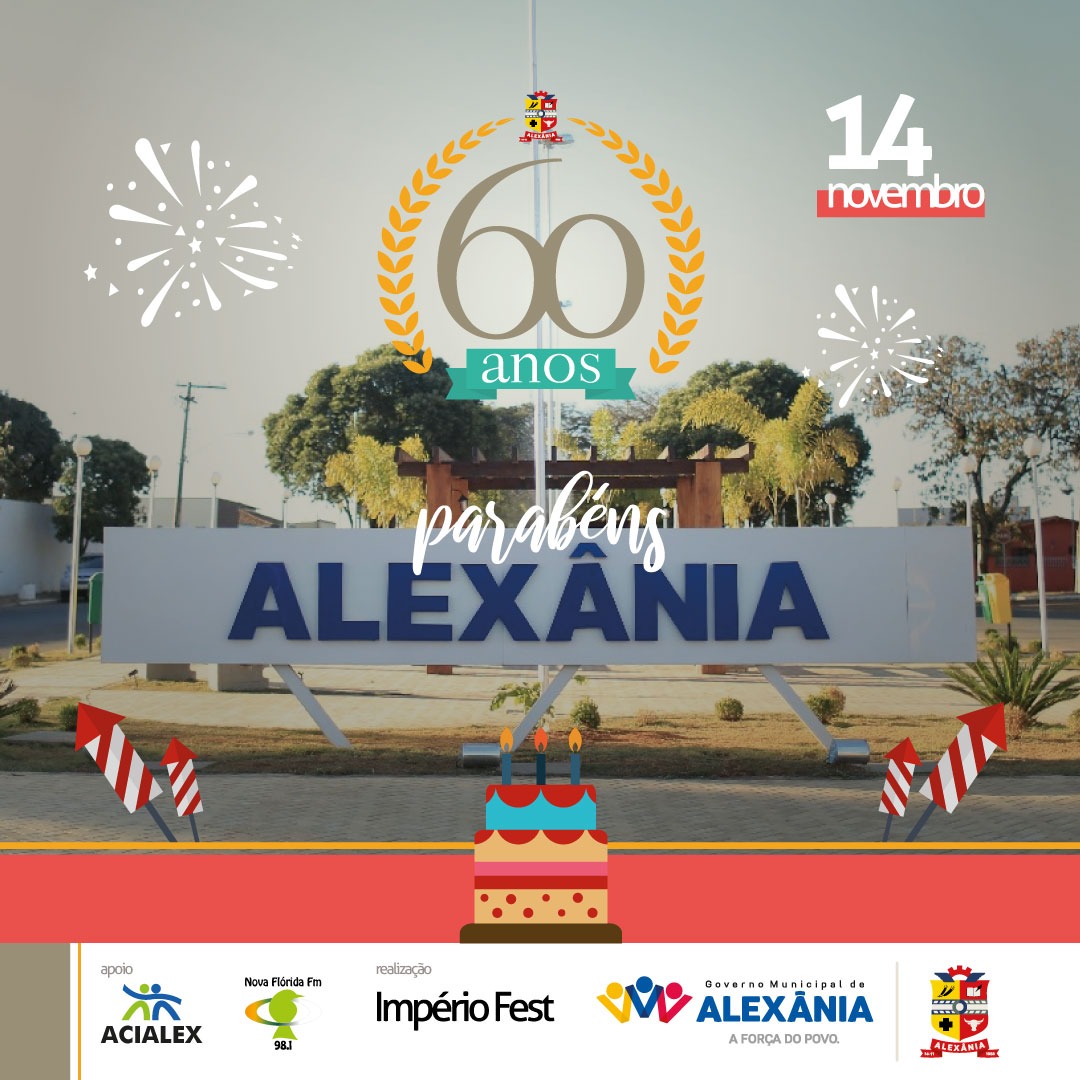 Vamos celebrar 60 anos de nossa cidade!