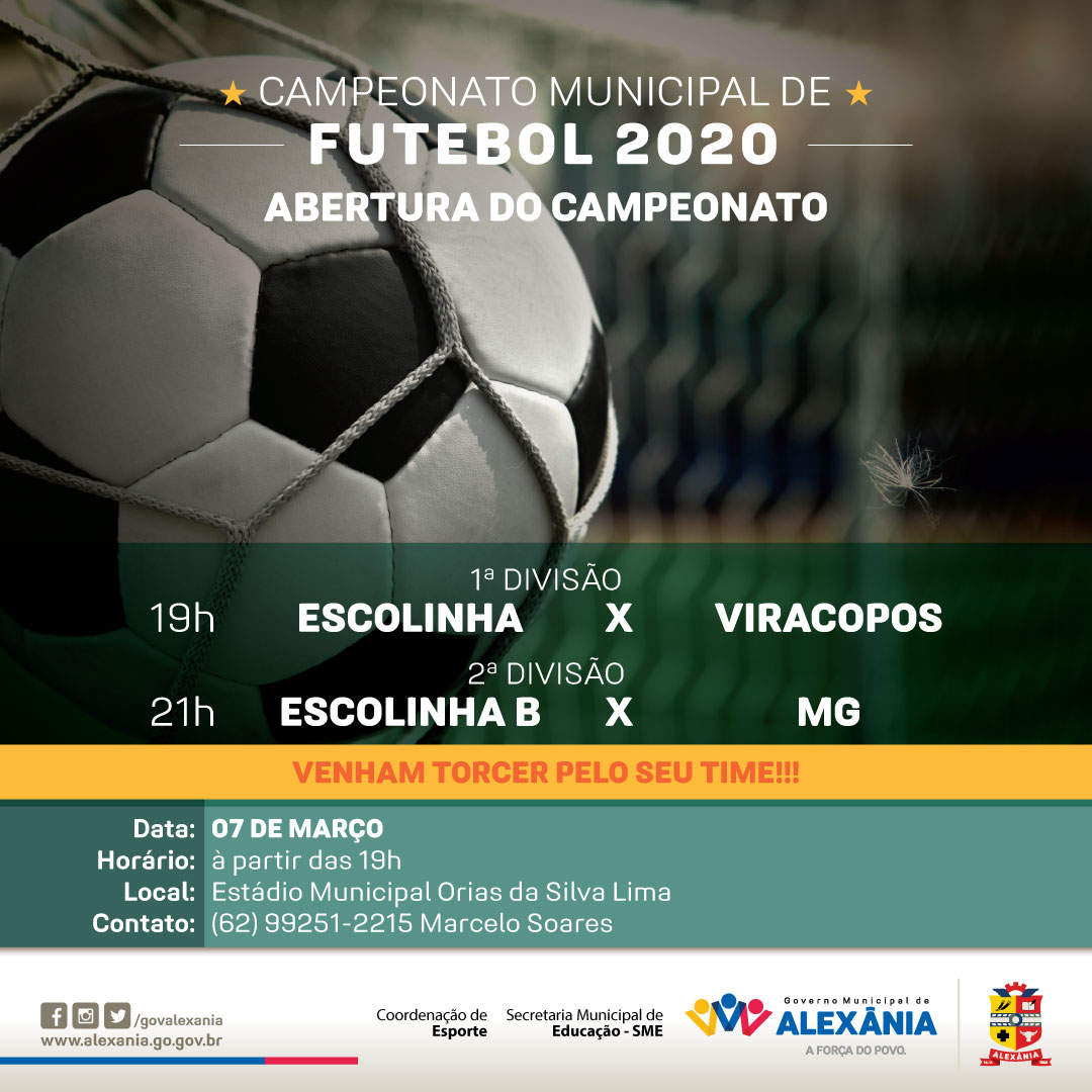 Campeonato Municipal de Futebol 2020 - 1º divisão