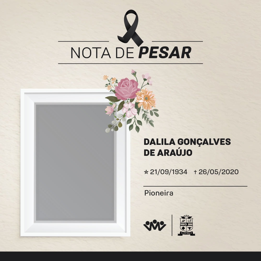 Nota de Pesar - Dalila Gonçalves